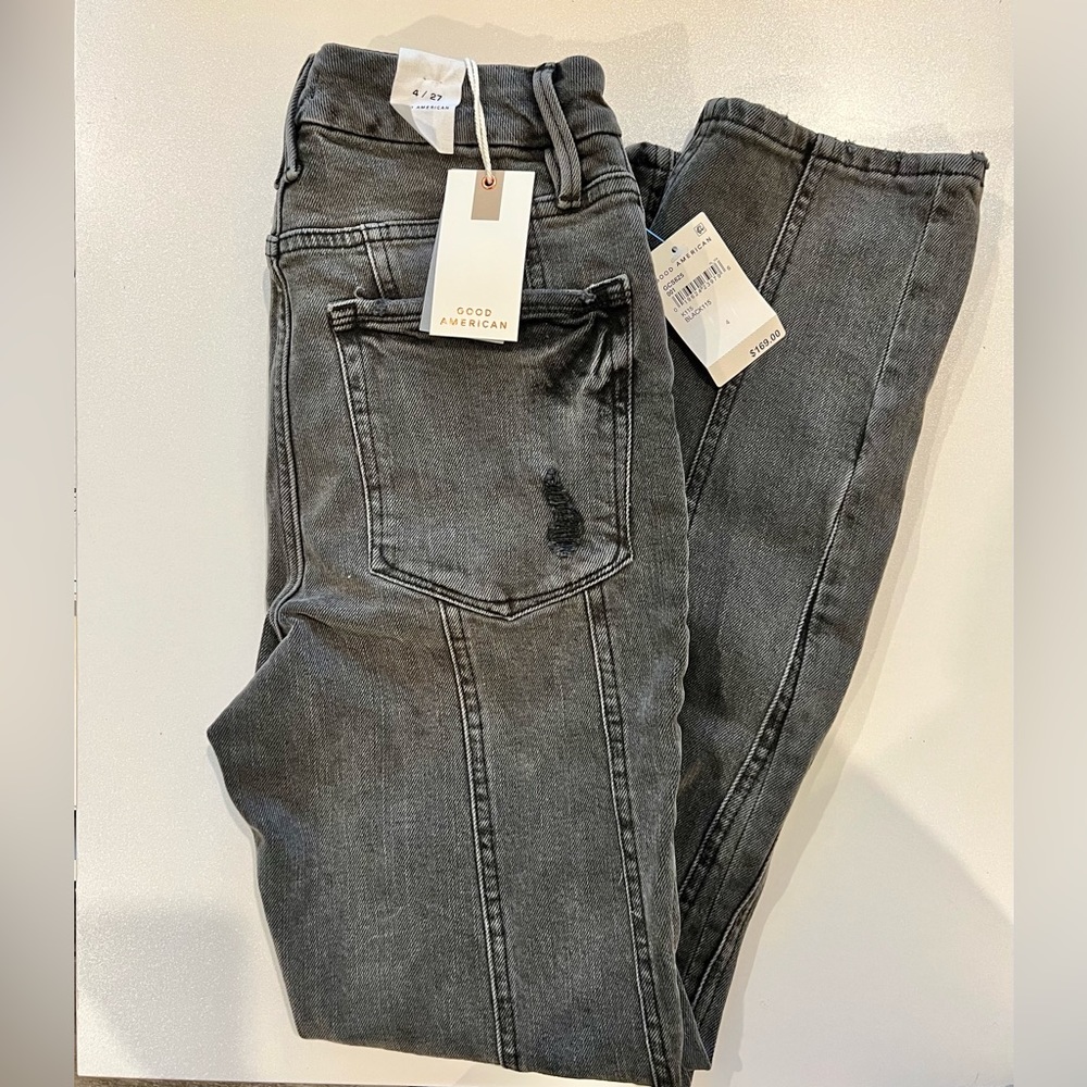 Good American Seamed Good Classic Black Jeans